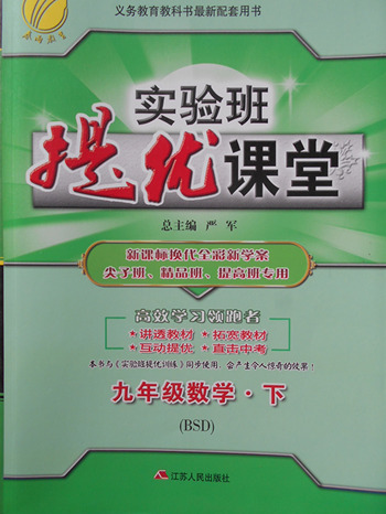2018年實驗班提優(yōu)課堂北師大版數(shù)學九年級下冊參考答案
