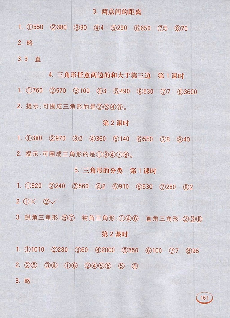 2018人教版七彩口算題卡四年級下冊參考答案