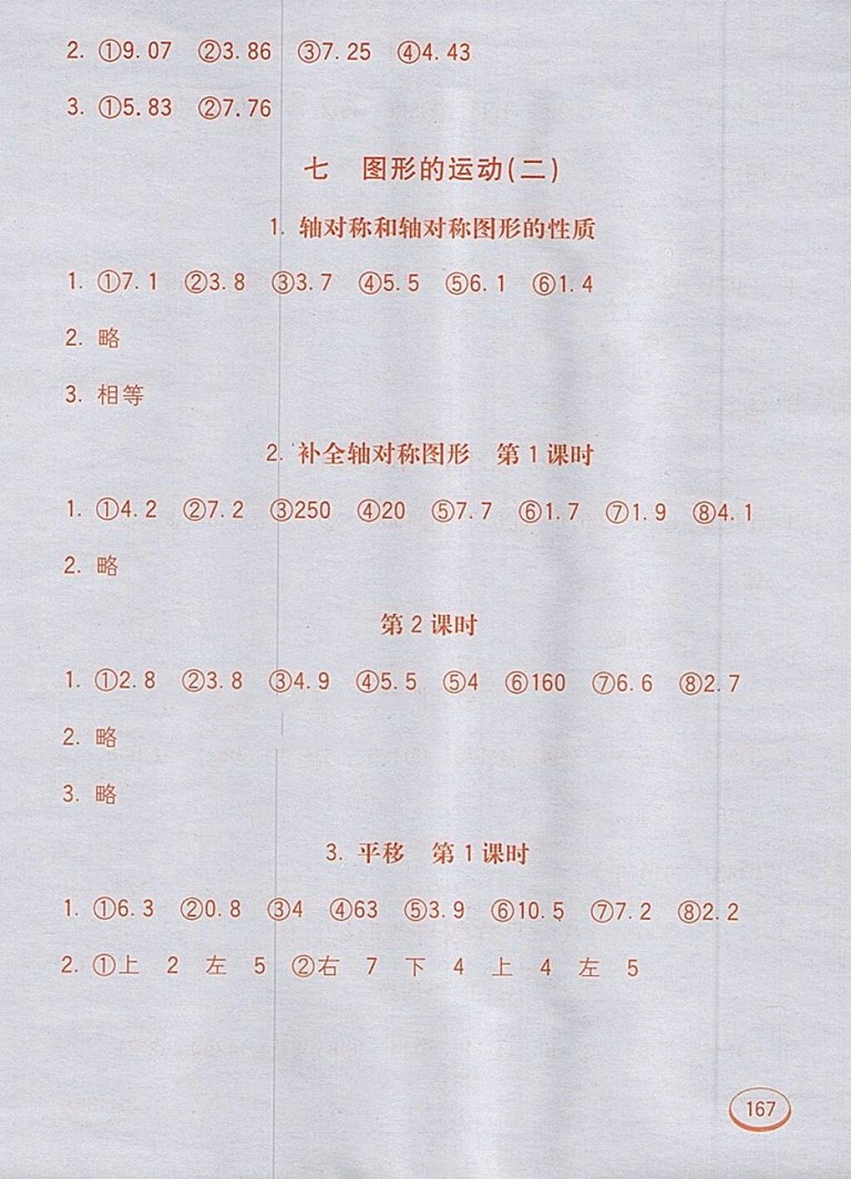 2018人教版七彩口算題卡四年級下冊參考答案