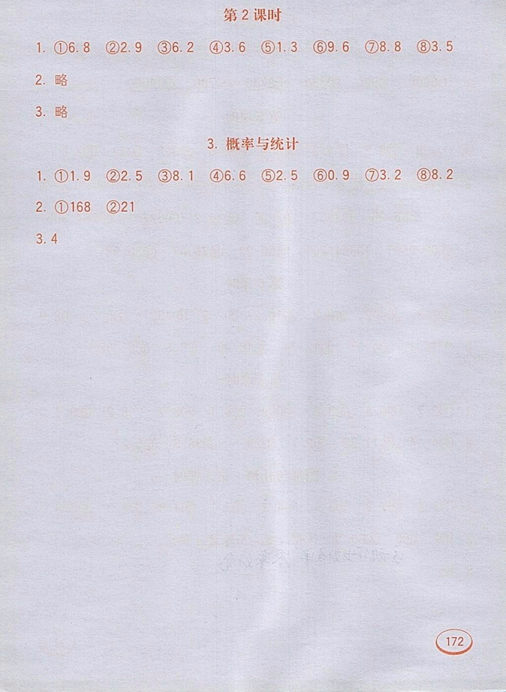 2018人教版七彩口算題卡四年級下冊參考答案