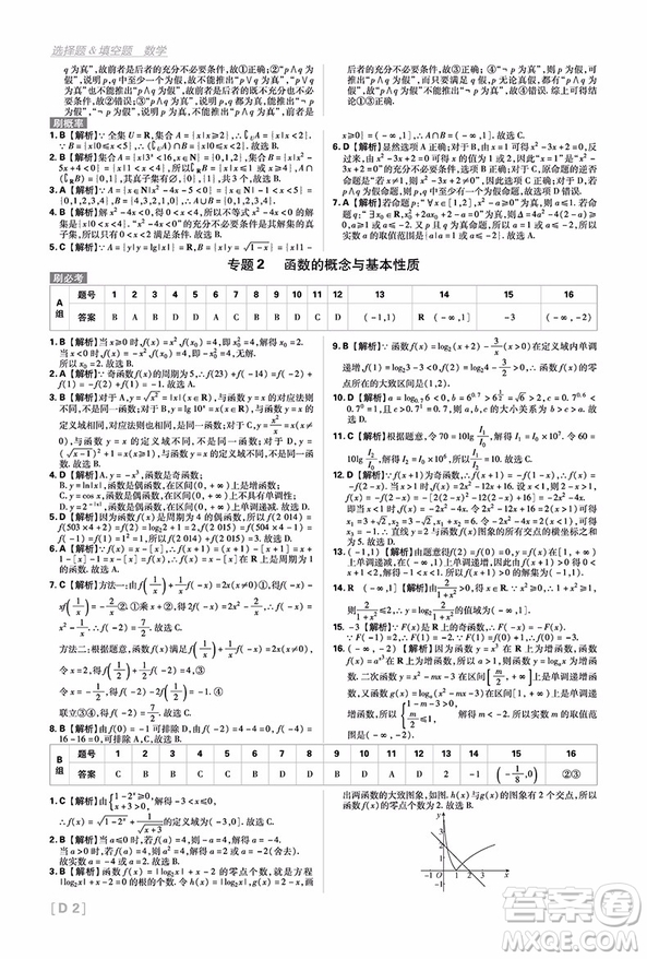 2019高考必刷題分題型強(qiáng)化文科數(shù)學(xué)選擇題填空題參考答案