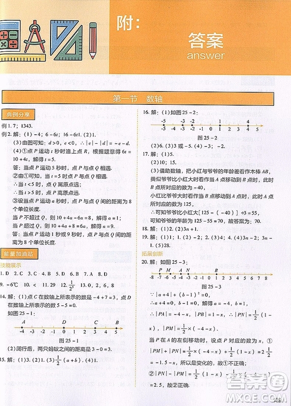 2018年初中數(shù)學(xué)滿(mǎn)分突破練習(xí)七年級(jí)參考答案