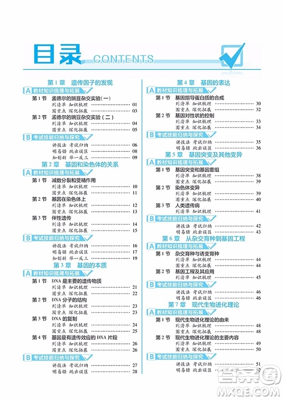 2019人教版一遍過(guò)高中生物必修2參考答案