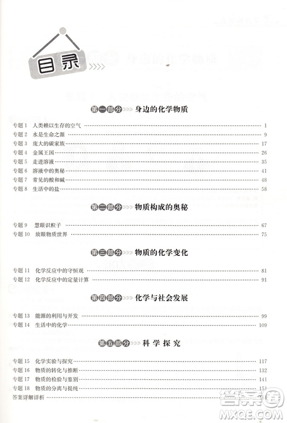 2018新版啟東培優(yōu)微專題九年級化學參考答案