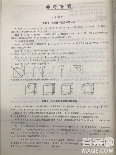 2018年南大輔教小學(xué)生階梯數(shù)學(xué)培優(yōu)題典六年級參考答案