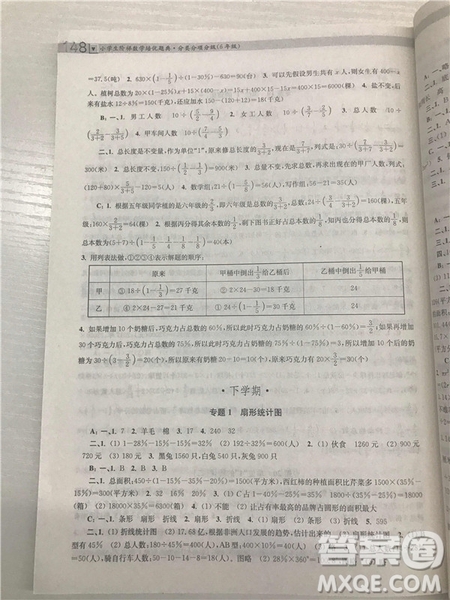 2018年南大輔教小學(xué)生階梯數(shù)學(xué)培優(yōu)題典六年級參考答案