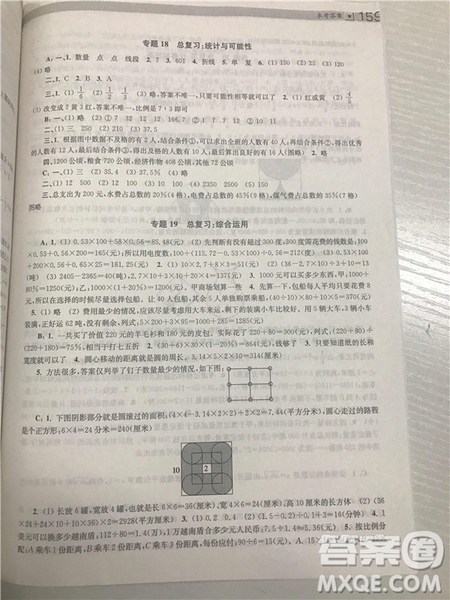 2018年南大輔教小學(xué)生階梯數(shù)學(xué)培優(yōu)題典六年級參考答案