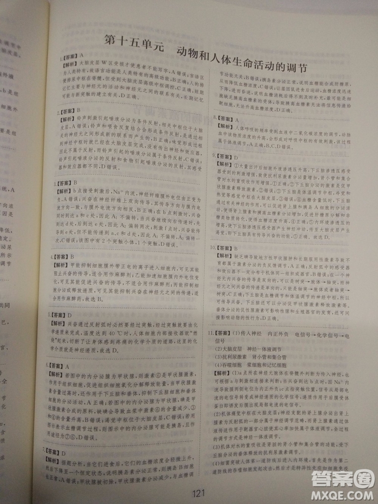 愛學習刷題狗高考生物參考答案