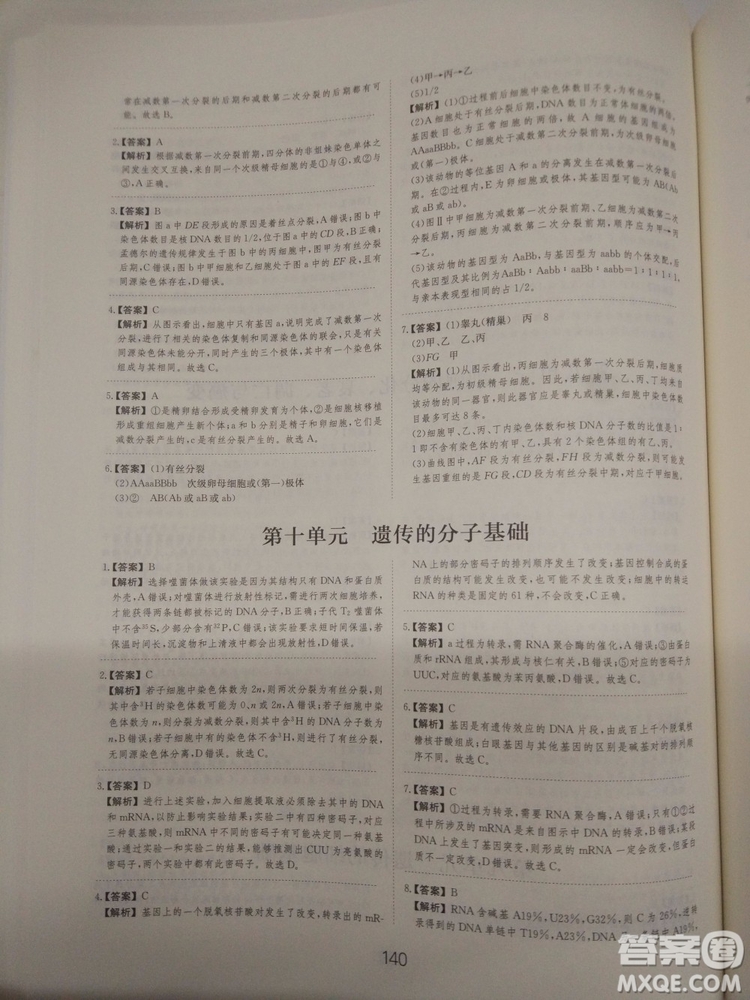 愛學習刷題狗高考生物參考答案