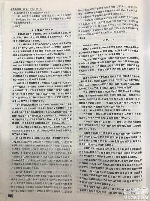 2019理想樹67初中自主學習初中必刷題八年級語文上冊參考答案最新