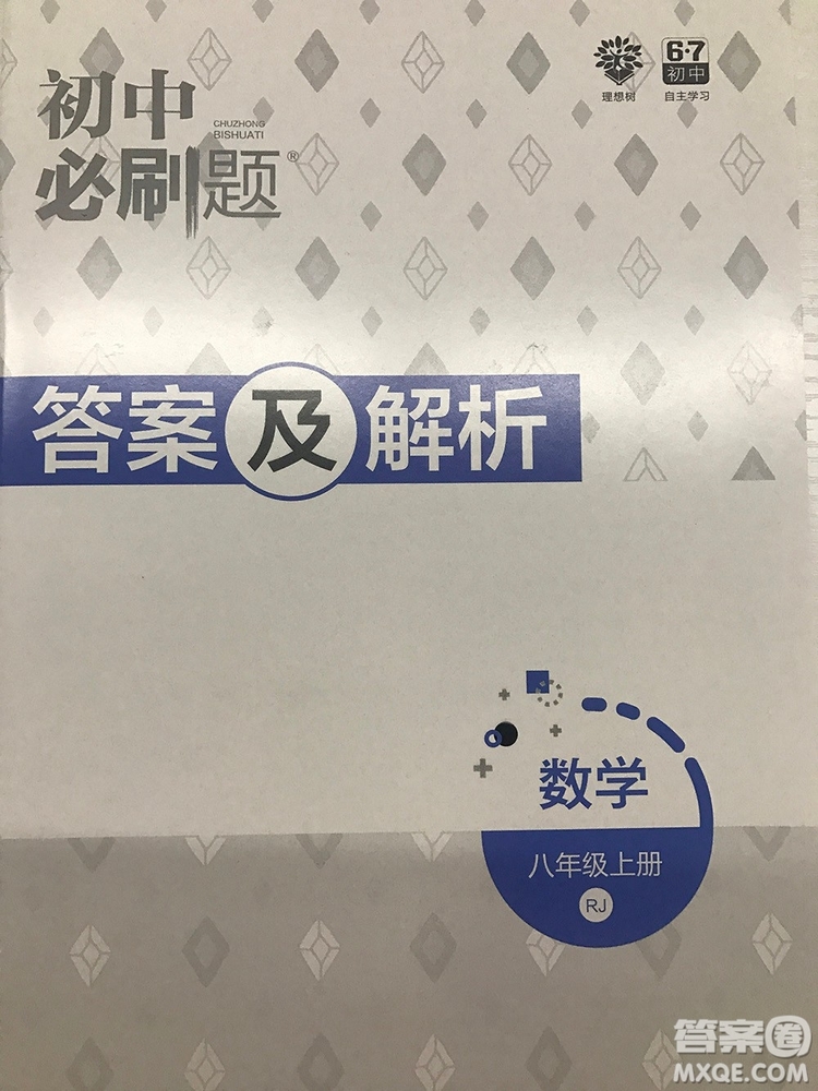 2019初中必刷題理想樹(shù)八年級(jí)上冊(cè)人教版數(shù)學(xué)參考答案
