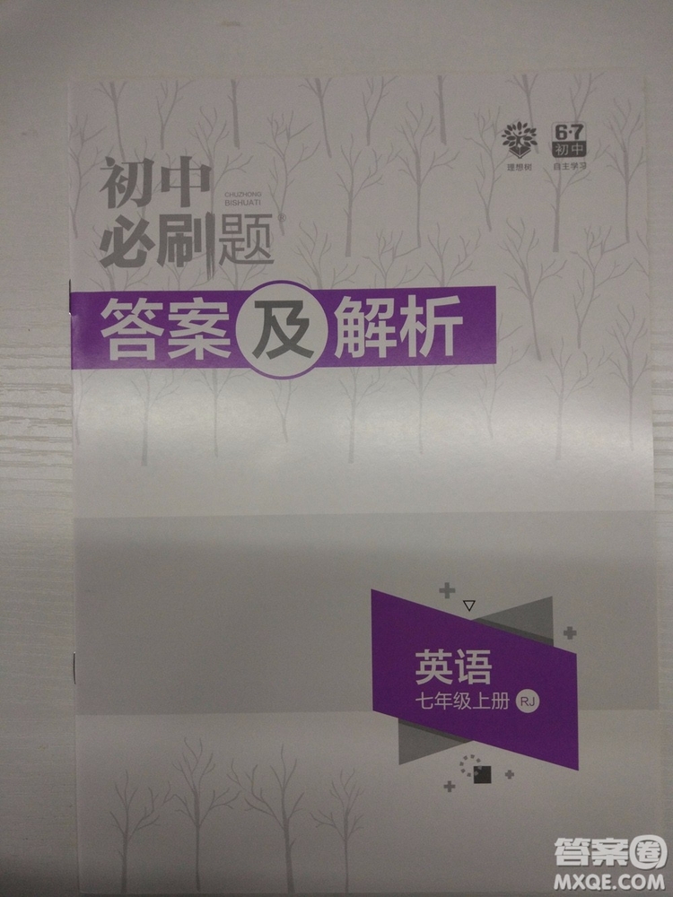 2019新版初中必刷題七年級(jí)上冊(cè)英語(yǔ)人教版參考答案 