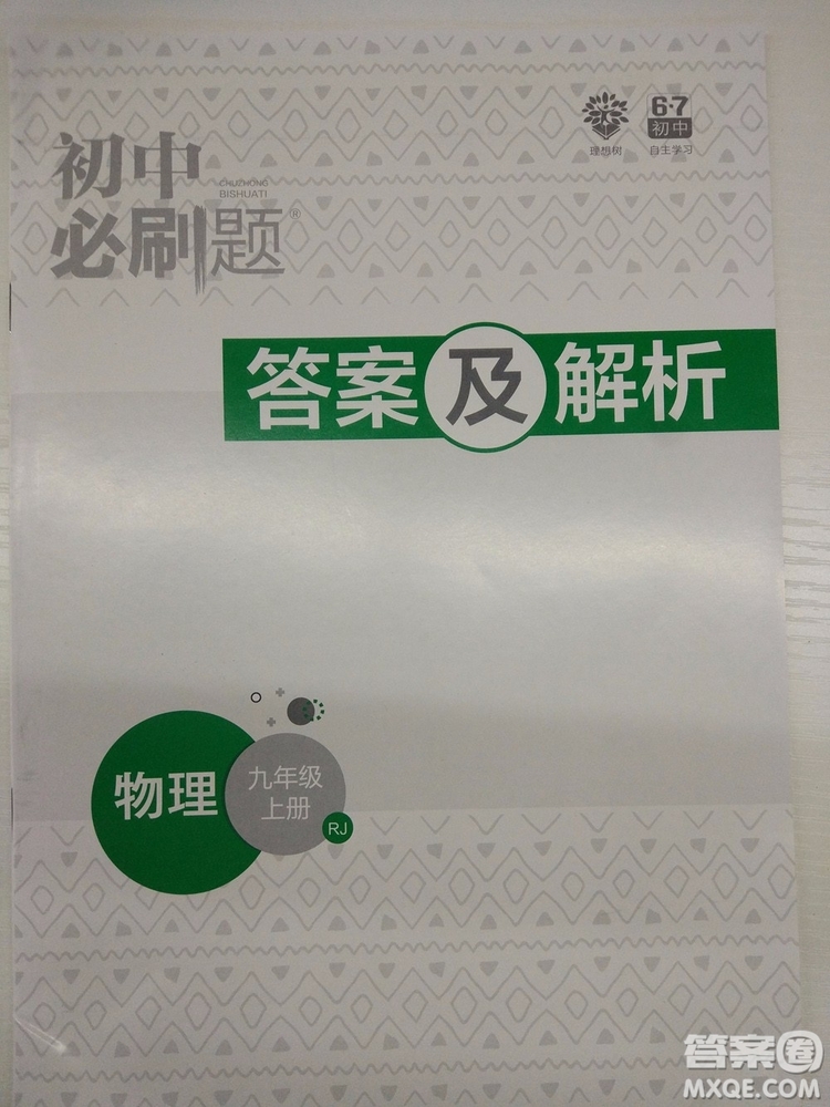 初中必刷題2019新版九年級上冊物理人教版參考答案