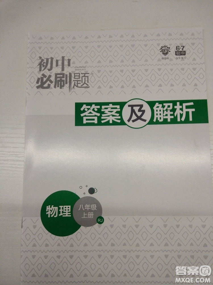 初中必刷題2019新版物理人教版八年級上冊參考答案