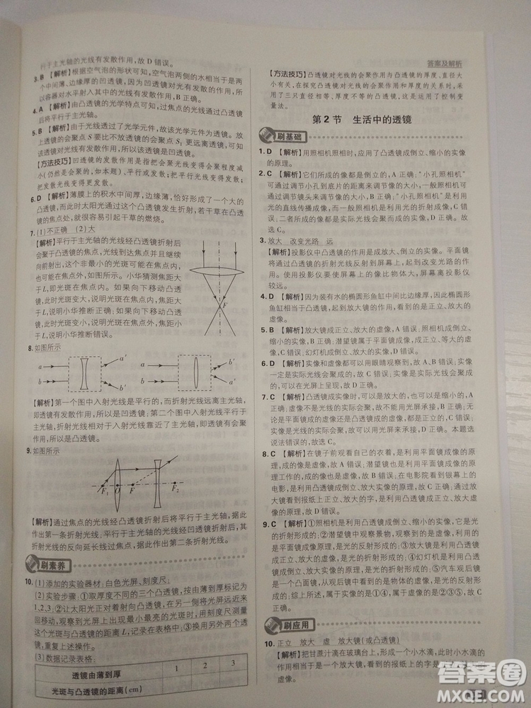 初中必刷題2019新版物理人教版八年級上冊參考答案