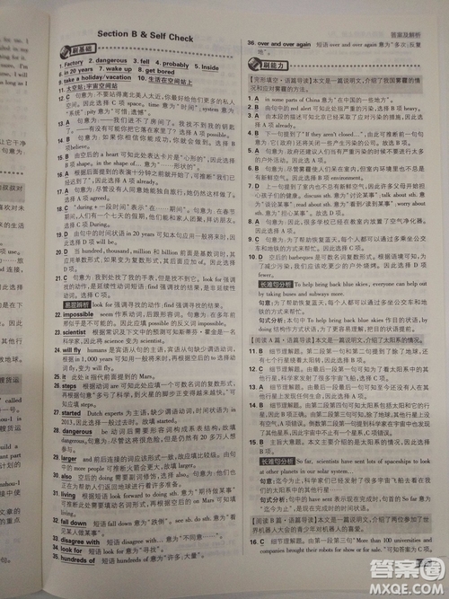  理想樹(shù)2019版初中必刷題英語(yǔ)八年級(jí)上冊(cè)RJ人教版參考答案