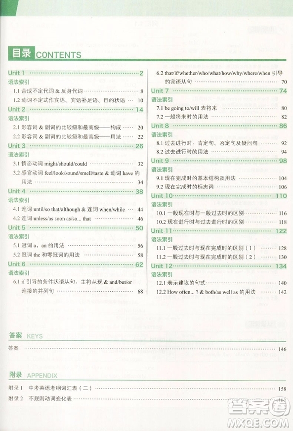 2019新版初中英語進階集訓(xùn)英語詞匯語法八年級上下冊答案