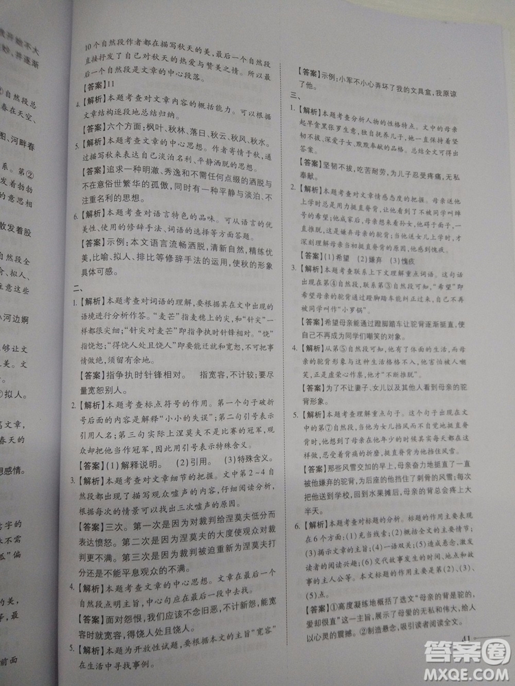 名校沖刺小升初銜接教材2018新版語文總復(fù)習答案