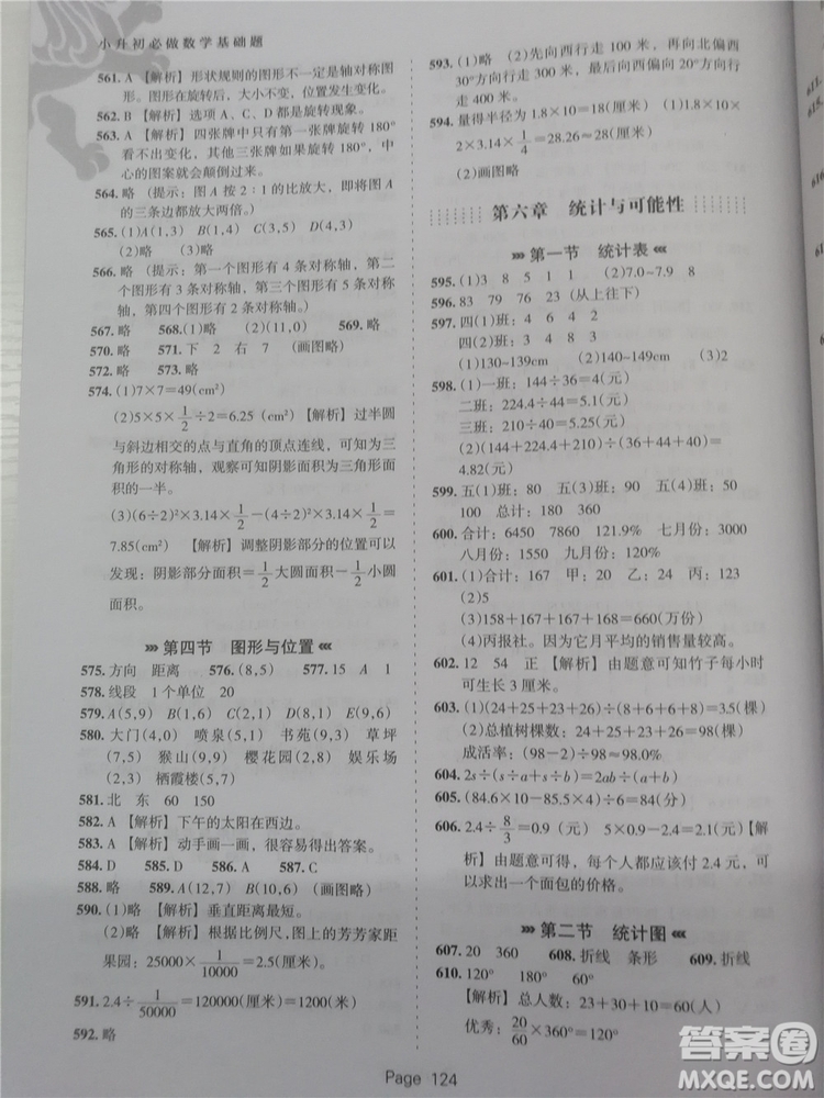 2018年鷹派教育小升初必做數(shù)學基礎題800道參考答案