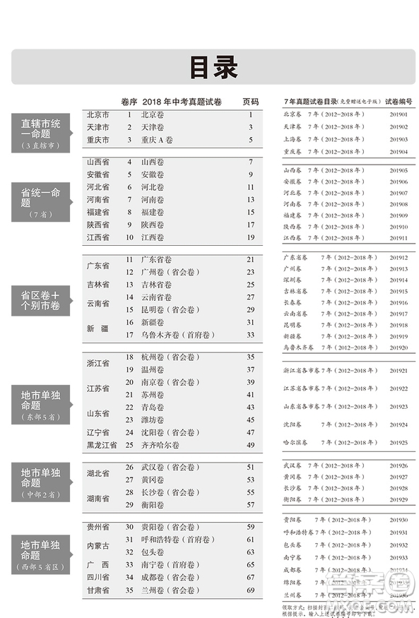 一線名卷2019年53中考真題卷數學最新參考答案