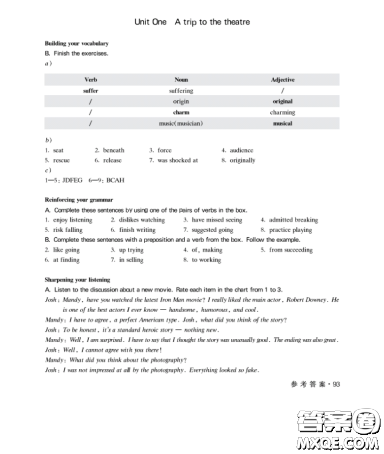 鐘書金牌上海作業(yè)高一下英語N版最新參考答案