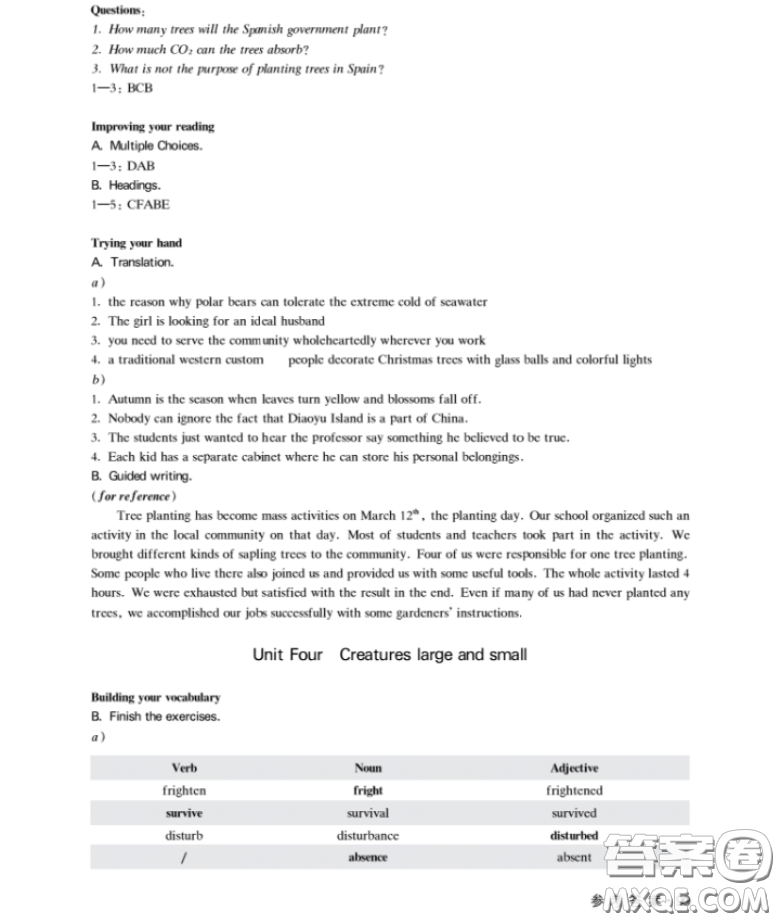 鐘書金牌上海作業(yè)高一下英語N版最新參考答案