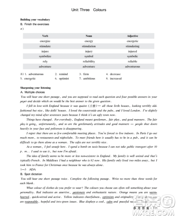 上海大學(xué)出版社上海作業(yè)鐘書金牌高二英語下冊參考答案