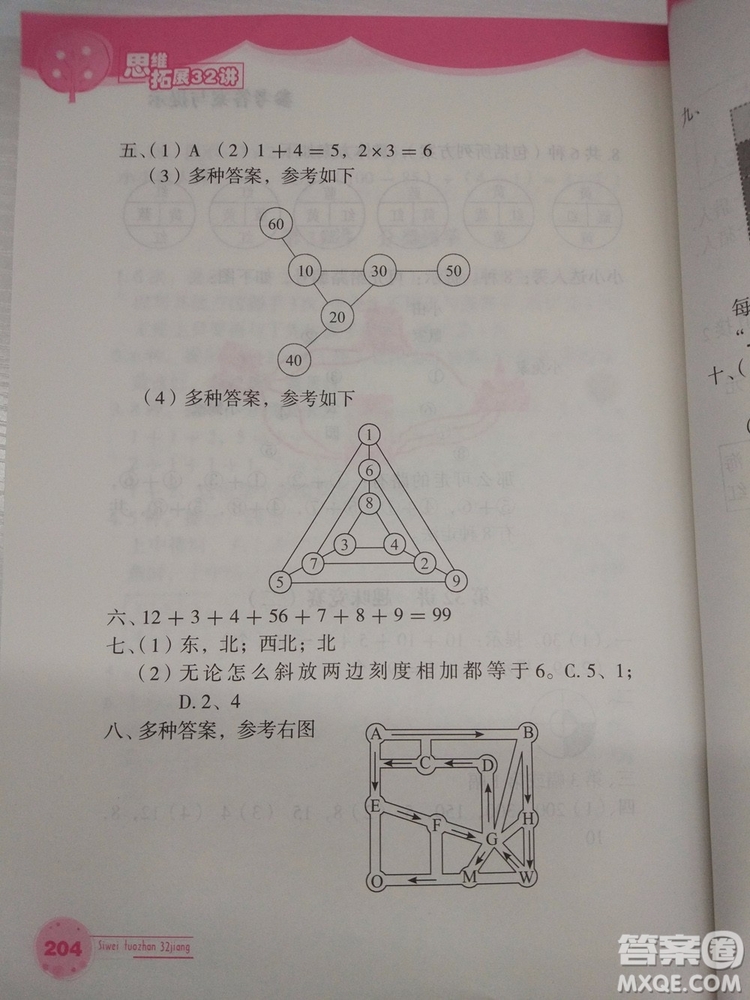 思維拓展32講2018版小學(xué)數(shù)學(xué)二年級(jí)參考答案