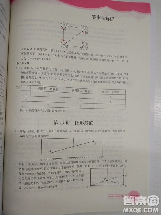 思維拓展32講2018版小學數學四年級參考答案