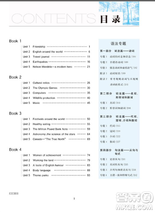 人教版2019新版金榜苑步步高大一輪復習講義英語參考答案