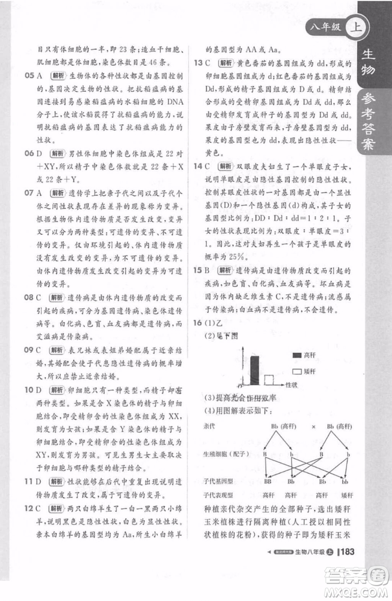 輕巧奪冠課堂直播生物2018八年級上參考答案