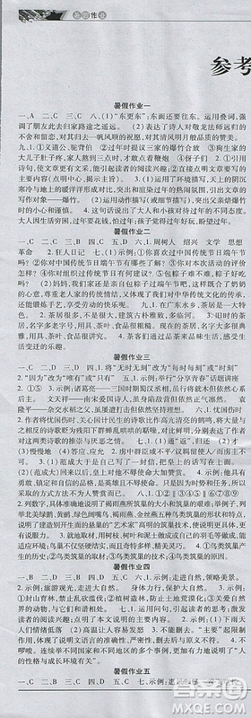 2018年暑假作業(yè)教育周報(bào)語(yǔ)文八年級(jí)參考答案