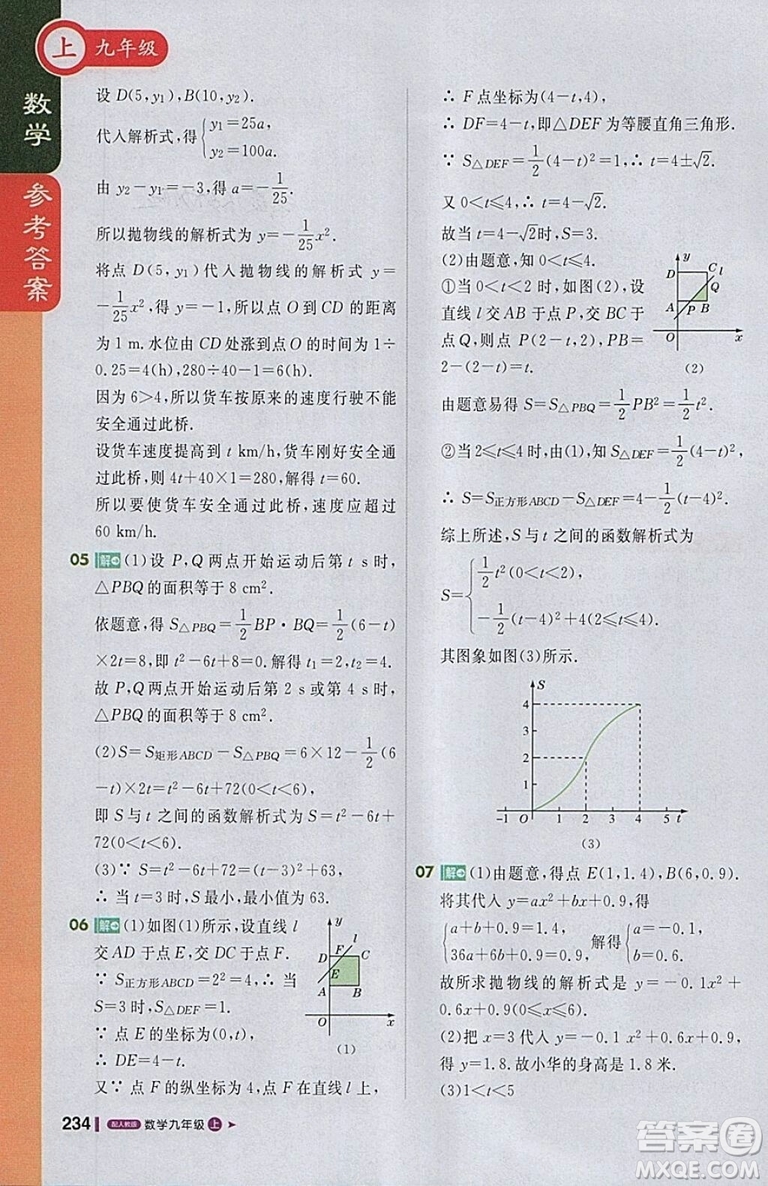 2018人教版1加1輕巧奪冠課堂直播九年級上冊數(shù)學參考答案