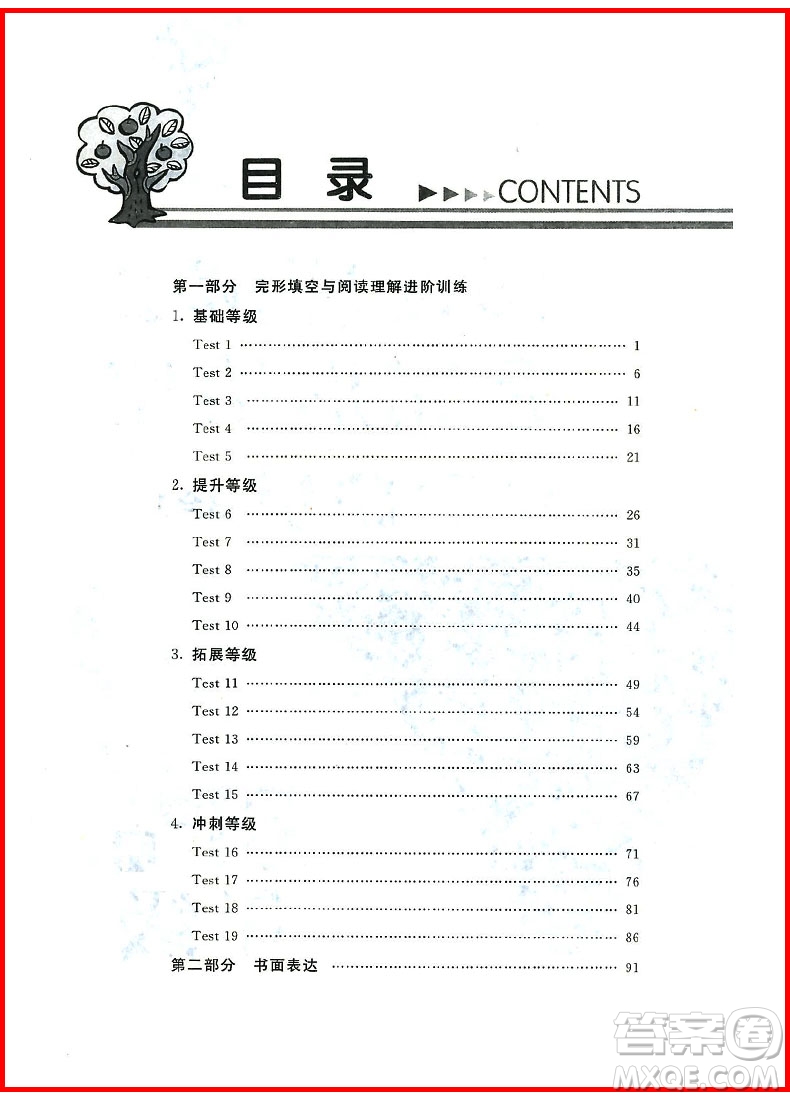 2018年八年級閱讀理解書面表達(dá)與完形填空進(jìn)階訓(xùn)練3合1參考答案