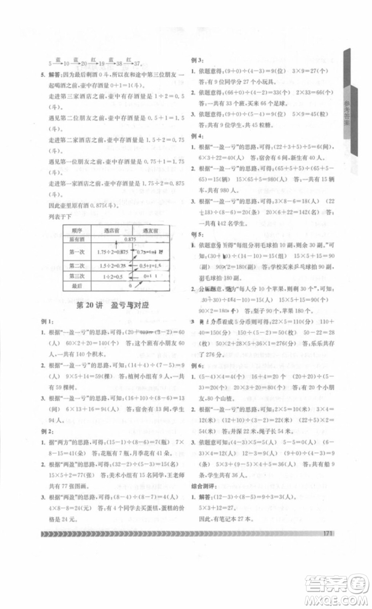 南京出版社2018年奧數(shù)輔導班四年級參考答案