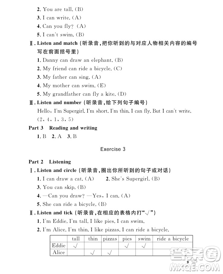 2018年鐘書金牌上海作業(yè)英語(yǔ)N版2年級(jí)上冊(cè)參考答案