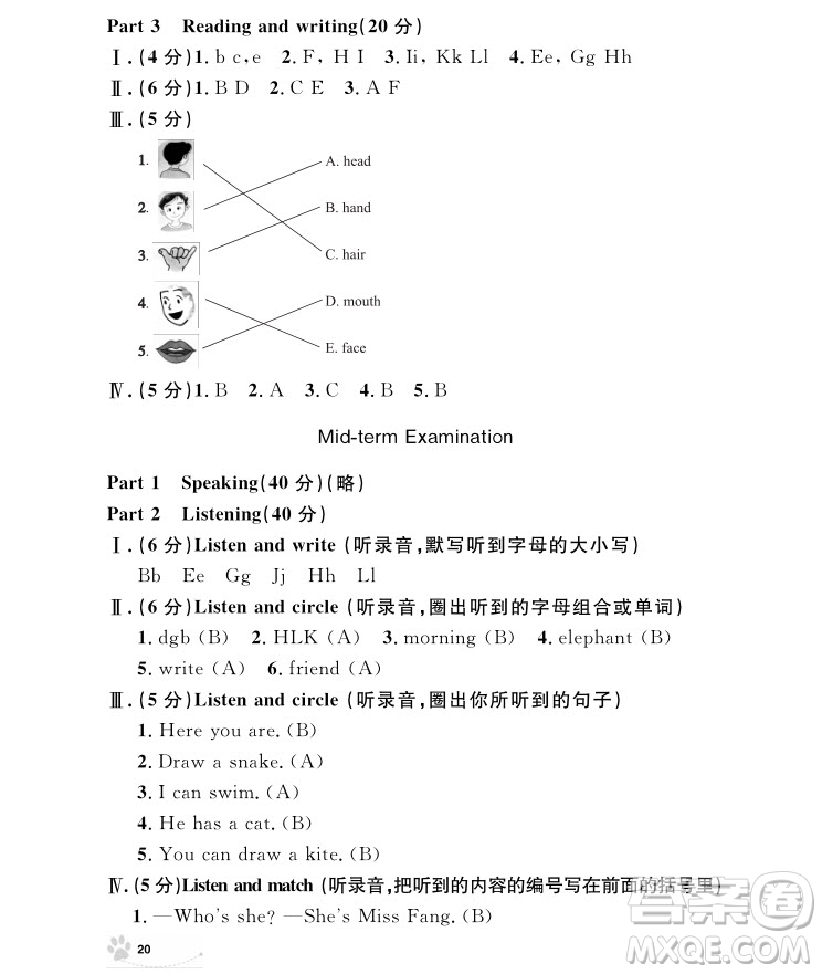 2018年鐘書金牌上海作業(yè)英語(yǔ)N版2年級(jí)上冊(cè)參考答案
