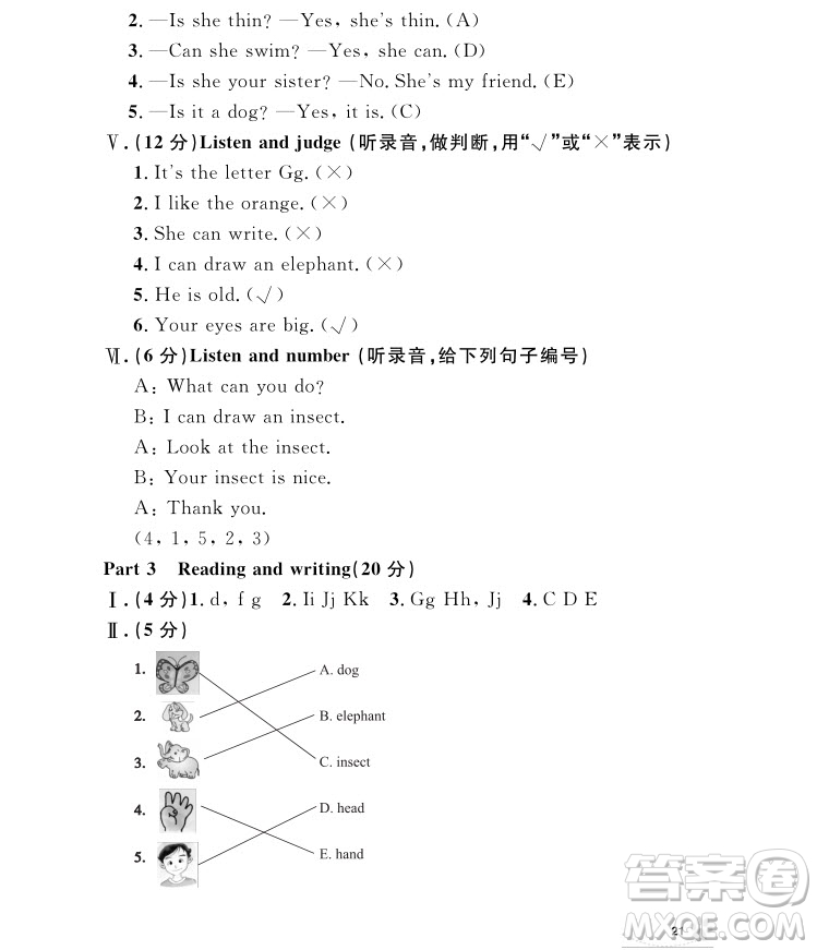 2018年鐘書金牌上海作業(yè)英語(yǔ)N版2年級(jí)上冊(cè)參考答案