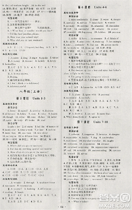 初中總復(fù)習(xí)優(yōu)化設(shè)計(jì)2018人教版英語參考答案