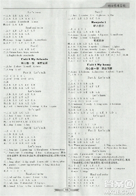 9787540553456人教版2018秋同步導學與優(yōu)化訓練英語四年級上冊PEP版答案