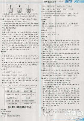 同步導學案課時練人教版2018化學必修1參考答案