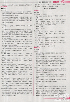 人教版同步導(dǎo)學(xué)案課時練2018版政治必修1經(jīng)濟(jì)生活參考答案