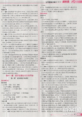 人教版同步導(dǎo)學(xué)案課時練2018版政治必修1經(jīng)濟(jì)生活參考答案
