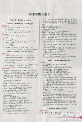 2018版同步導(dǎo)學(xué)案課時(shí)練人教版必修2英語參考答案