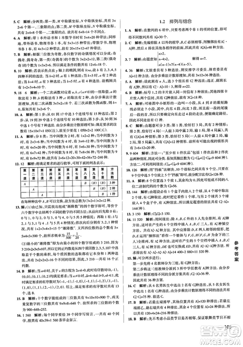 2019PASS綠卡圖書(shū)學(xué)霸錯(cuò)題筆記高中數(shù)學(xué)參考答案