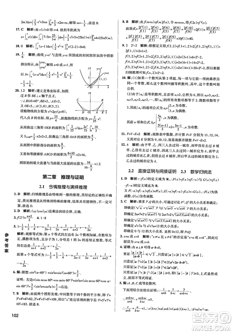 2019PASS綠卡圖書(shū)學(xué)霸錯(cuò)題筆記高中數(shù)學(xué)參考答案