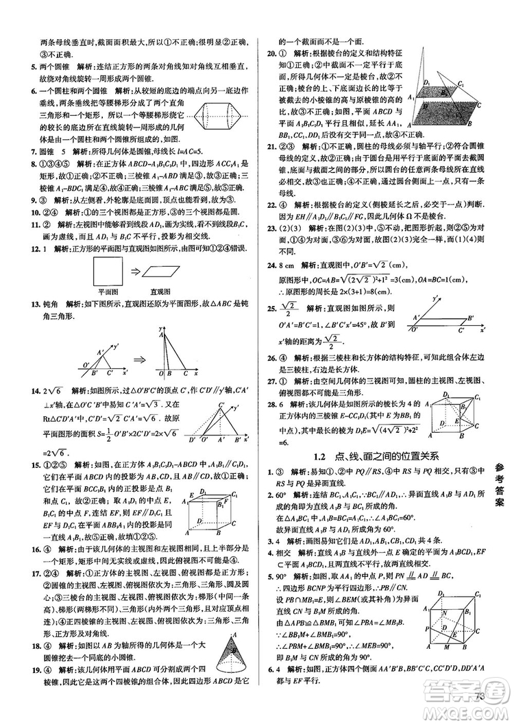 2019新版江蘇專(zhuān)用高中數(shù)學(xué)學(xué)霸錯(cuò)題筆記參考答案