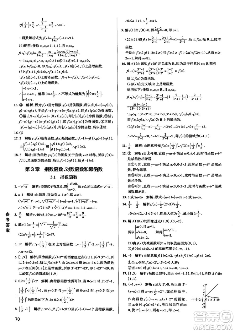 2019新版江蘇專(zhuān)用高中數(shù)學(xué)學(xué)霸錯(cuò)題筆記參考答案