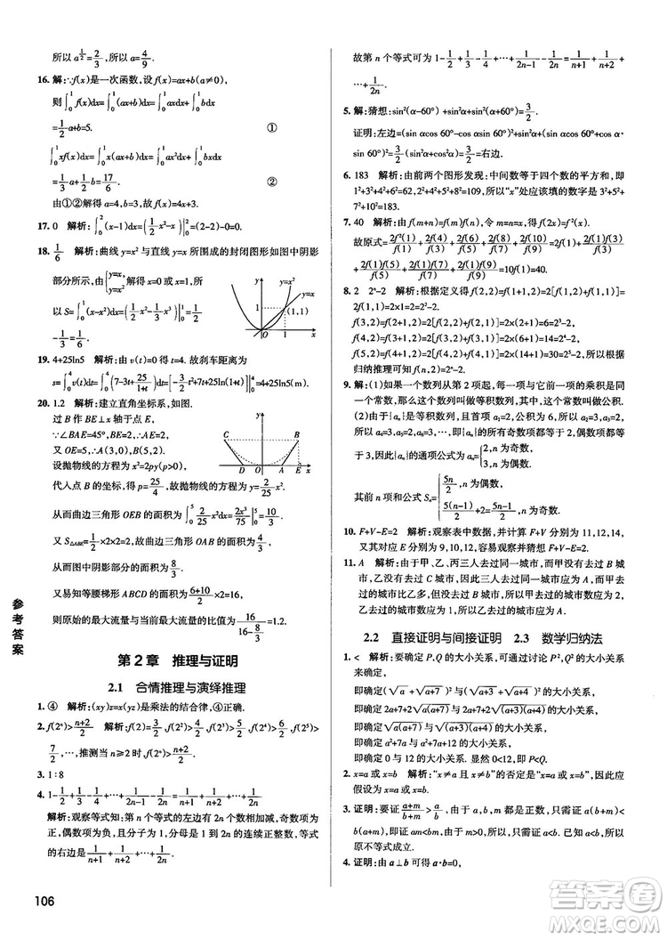 2019新版江蘇專(zhuān)用高中數(shù)學(xué)學(xué)霸錯(cuò)題筆記參考答案