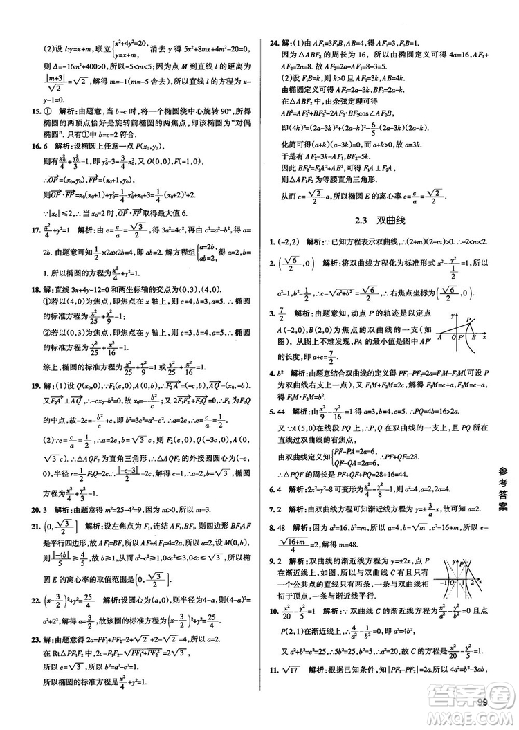 2019新版江蘇專(zhuān)用高中數(shù)學(xué)學(xué)霸錯(cuò)題筆記參考答案